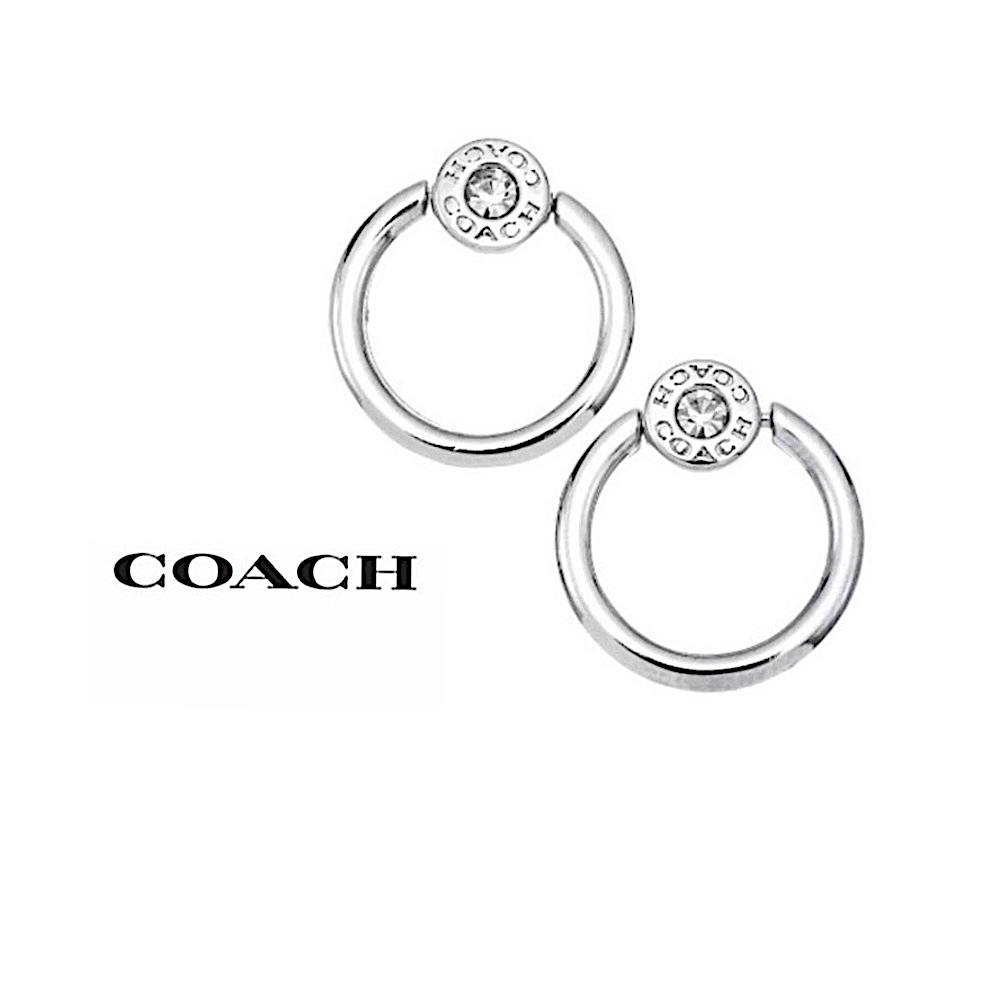 NWT Coach Open Circle Halo Stud Earrings